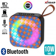 Caixa de Som Bluetooth 10W XDG191 Xtrad - Azul Vermelha